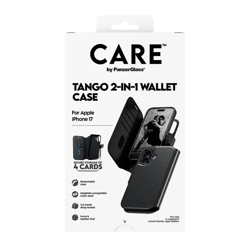 Care by PanzerGlass Feature Case Tango 2in1 - etui Magsafe z klapką 2w1 iPhone 17 czarne