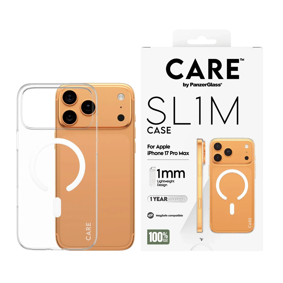 Care by PanzerGlass SL1M - etui MagSafe do iPhone 17 Pro Max przezroczyste