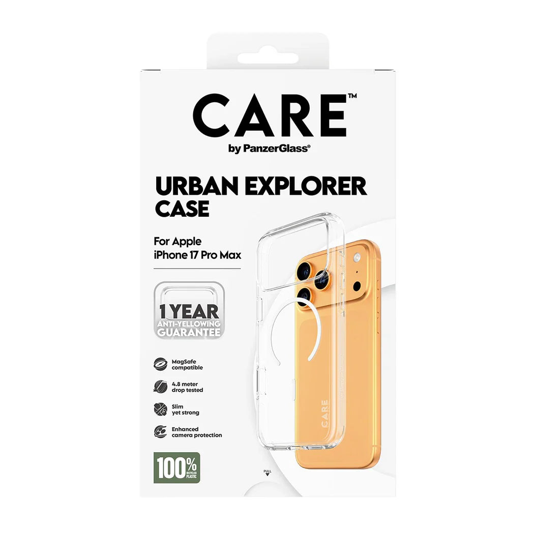 Care by PanzerGlass Flagship Urban Explorer - etui MagSafe do iPhone 17 Pro Max transparentne