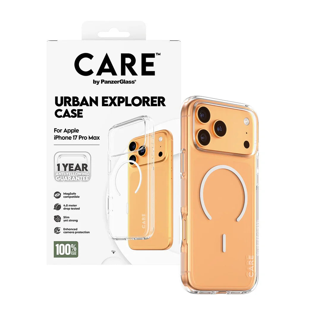Care by PanzerGlass Flagship Urban Explorer - etui MagSafe do iPhone 17 Pro Max transparentne