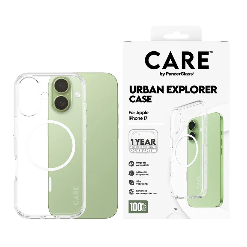 Care by PanzerGlass Flagship Urban Explorer - etui MagSafe do iPhone 17 transparentne