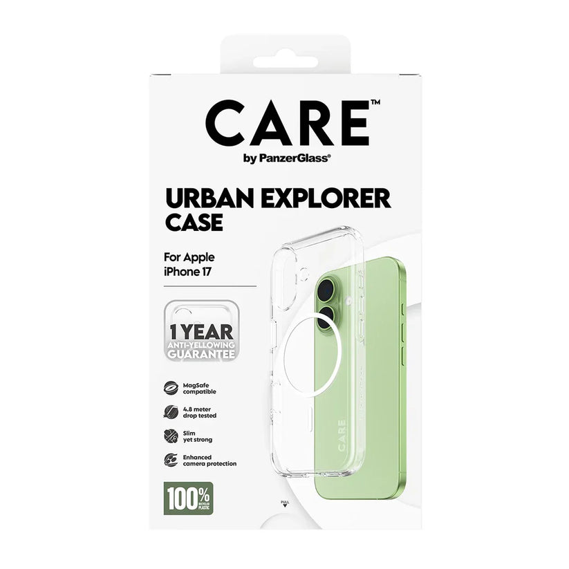 Care by PanzerGlass Flagship Urban Explorer - etui MagSafe do iPhone 17 transparentne