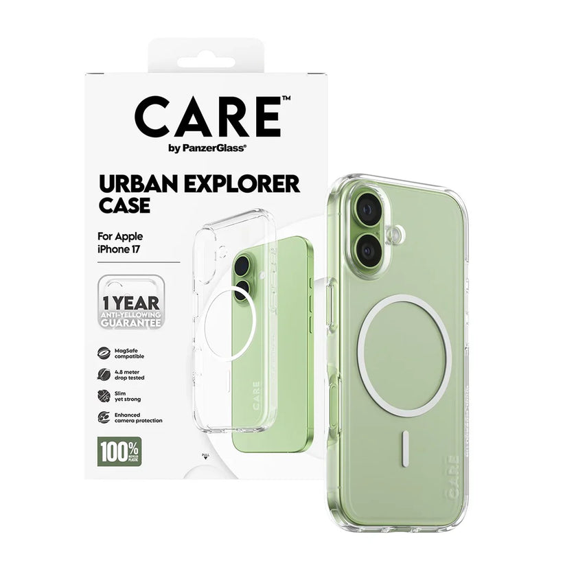 Care by PanzerGlass Flagship Urban Explorer - etui MagSafe do iPhone 17 transparentne