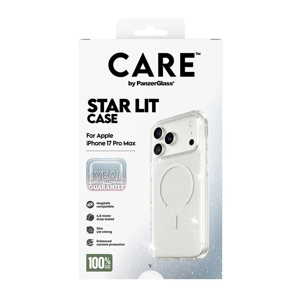 Care by PanzerGlass Flagship Urban Explorer Star Lit - etui MagSafe do iPhone 17 Pro Max transparentne