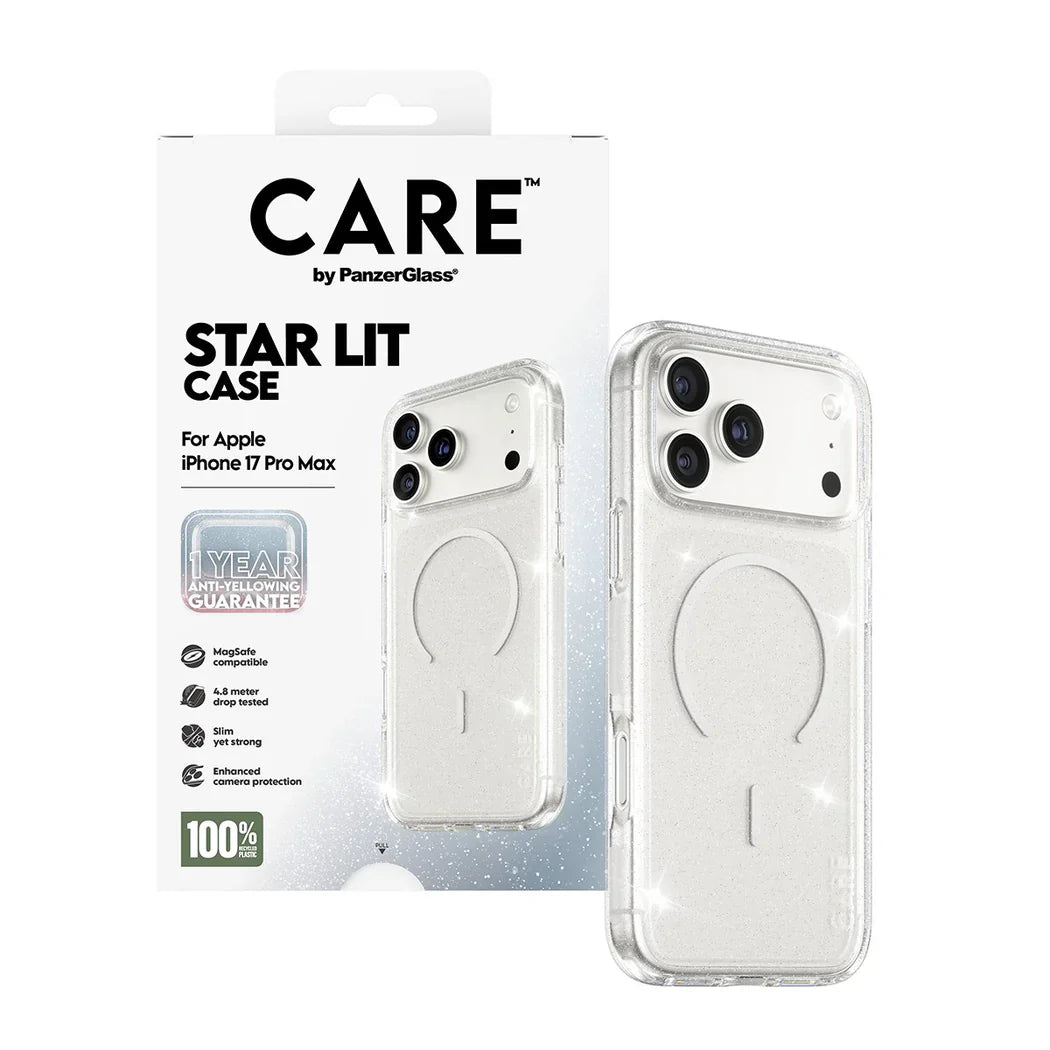 Care by PanzerGlass Flagship Urban Explorer Star Lit - etui MagSafe do iPhone 17 Pro Max transparentne