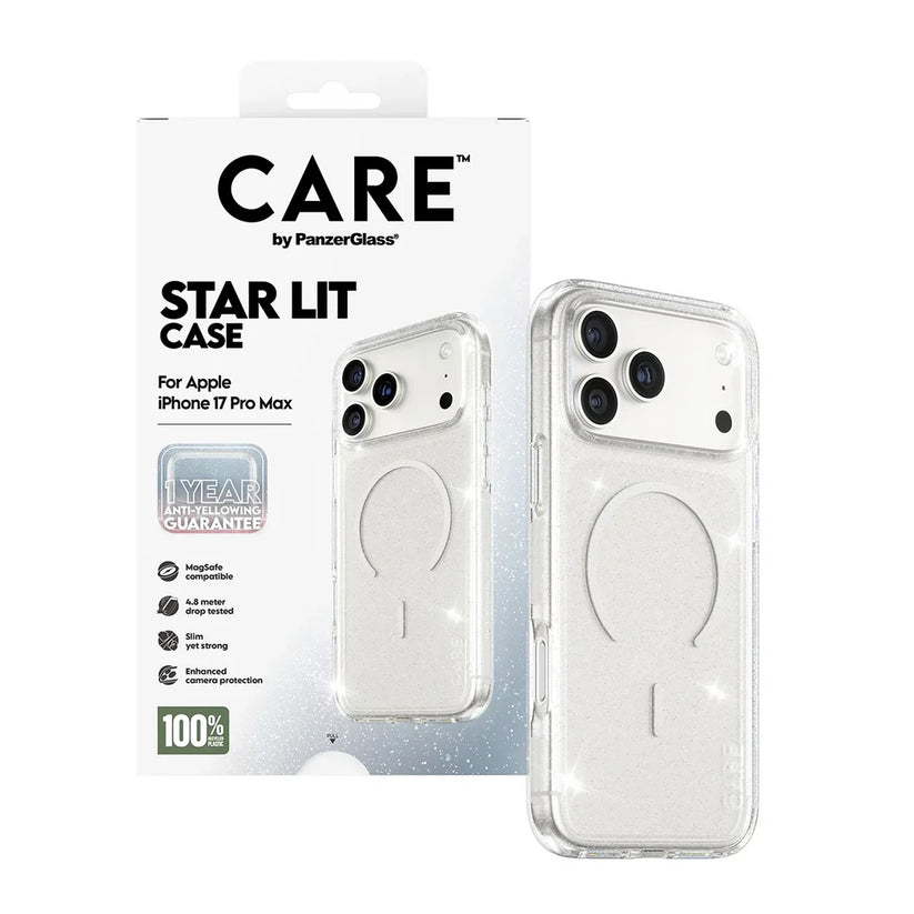 Care by PanzerGlass Flagship Urban Explorer Star Lit - etui MagSafe do iPhone 17 Pro Max transparentne