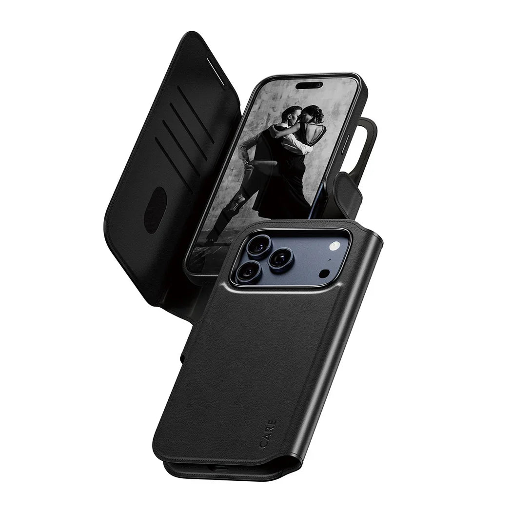 Care by PanzerGlass Feature Case Tango 2in1 - etui Magsafe z klapką 2w1 iPhone 17 Pro Max czarne