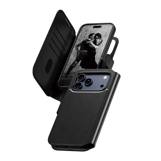 Care by PanzerGlass Feature Case Tango 2in1 - etui Magsafe z klapką 2w1 iPhone 17 Pro Max czarne