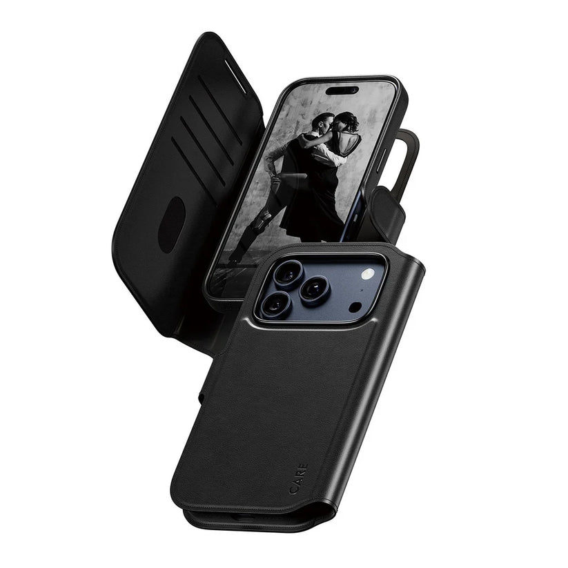 Care by PanzerGlass Feature Case Tango 2in1 - etui Magsafe z klapką 2w1 iPhone 17 Pro czarne