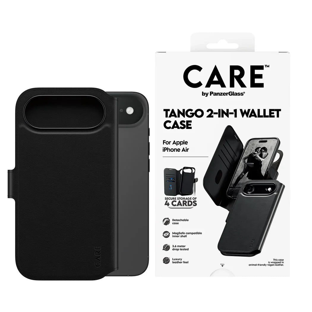 Care by PanzerGlass Feature Case Tango 2in1 - etui Magsafe z klapką 2w1 iPhone Air czarne