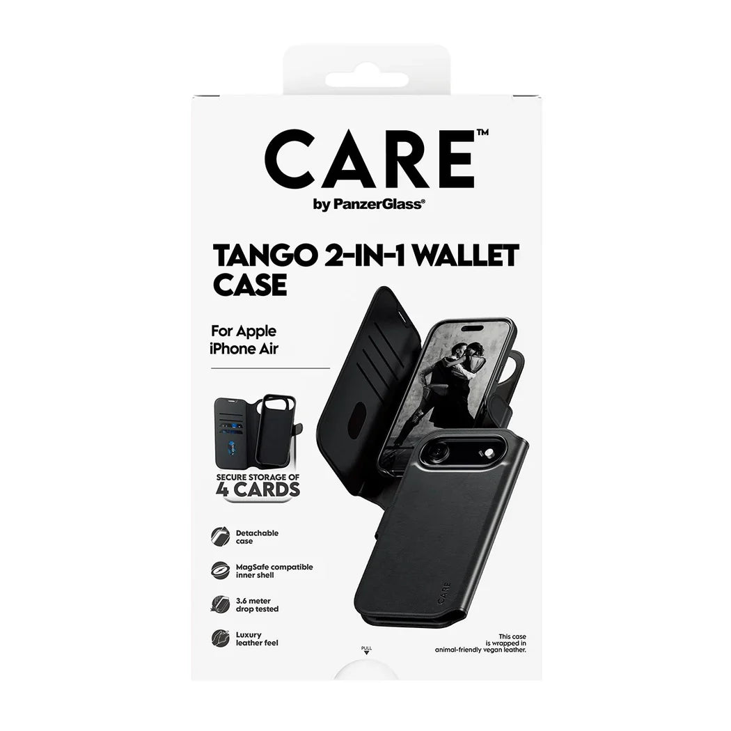 Care by PanzerGlass Feature Case Tango 2in1 - etui Magsafe z klapką 2w1 iPhone Air czarne