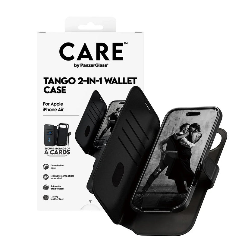 Care by PanzerGlass Feature Case Tango 2in1 - etui Magsafe z klapką 2w1 iPhone Air czarne