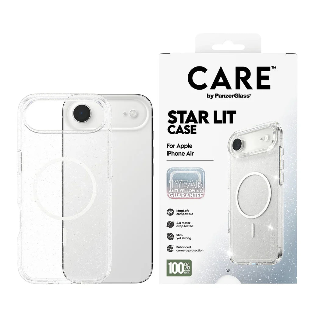 Care by PanzerGlass Flagship Urban Explorer Star Lit - etui MagSafe do iPhone Air transparentne
