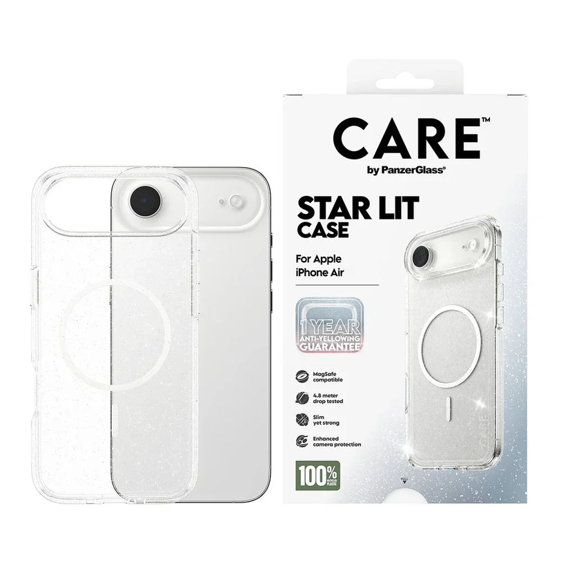 Care by PanzerGlass Flagship Urban Explorer Star Lit - etui MagSafe do iPhone Air transparentne