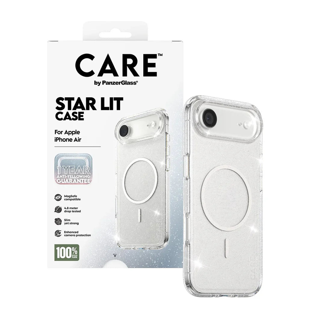 Care by PanzerGlass Flagship Urban Explorer Star Lit - etui MagSafe do iPhone Air transparentne