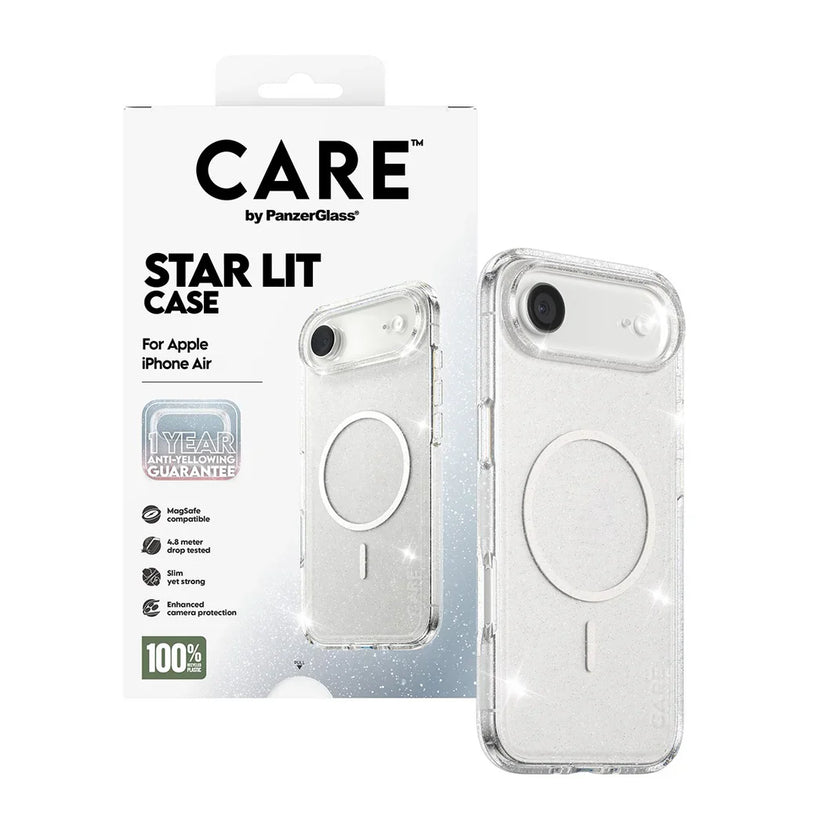 Care by PanzerGlass Flagship Urban Explorer Star Lit - etui MagSafe do iPhone Air transparentne