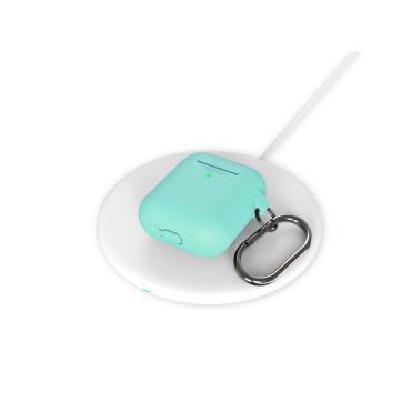 KeyBudz Elevate Keychain - silikonowe etui ochronne do AirPods 1 2 turkusowe