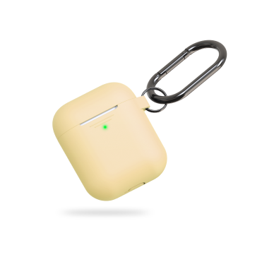 KeyBudz Elevate Keychain - silikonowe etui ochronne do AirPods 1 2 żółte