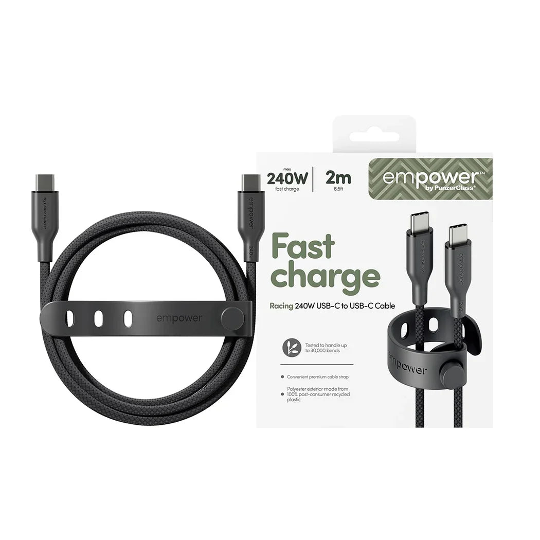 EmPower Racing by PanzerGlass - kabel USB-C USB-C 240W 2m czarny