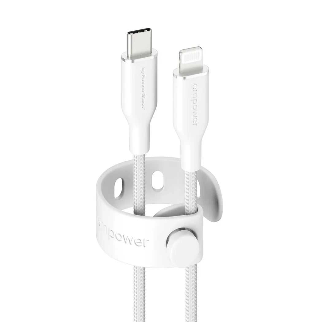 EmPower Racing by PanzerGlass - kabel USB-C Lightning 60W 1,2m biały