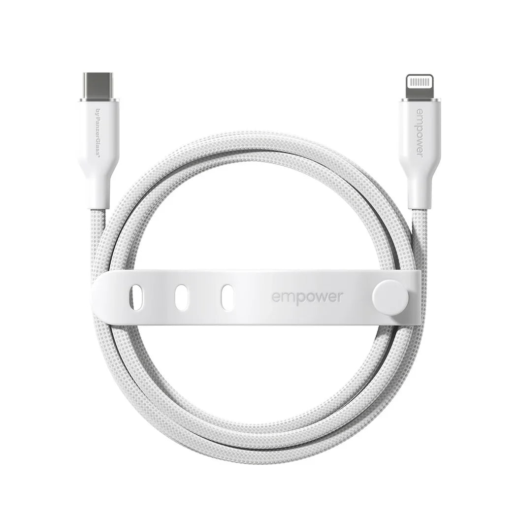 EmPower Racing by PanzerGlass - kabel USB-C Lightning 60W 1,2m biały