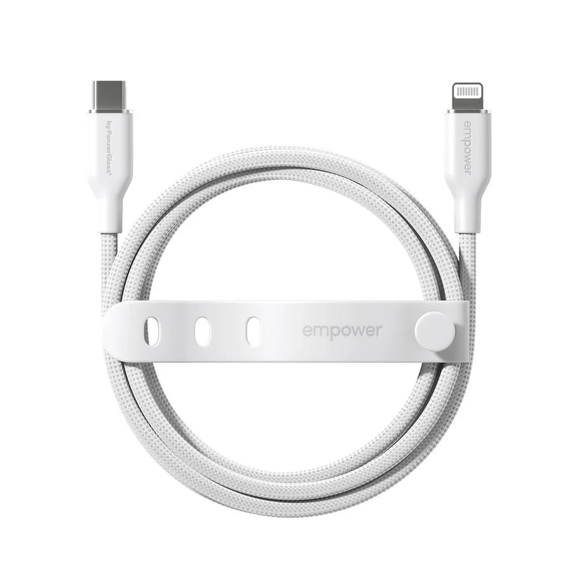 EmPower Racing by PanzerGlass - kabel USB-C Lightning 60W 1,2m biały
