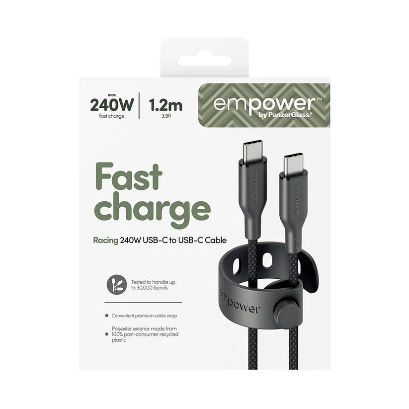 EmPower Racing by PanzerGlass - kabel USB-C USB-C 240W 1,2m czarny