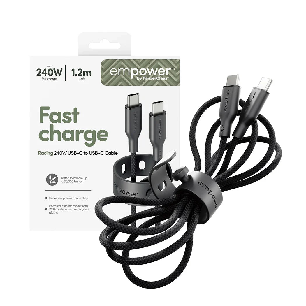 EmPower Racing by PanzerGlass - kabel USB-C USB-C 240W 1,2m czarny