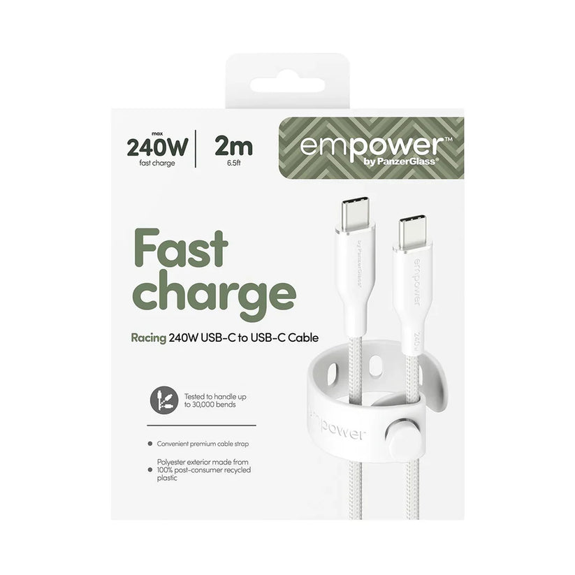 EmPower Racing by PanzerGlass - kabel USB-C USB-C 240W 2m biały