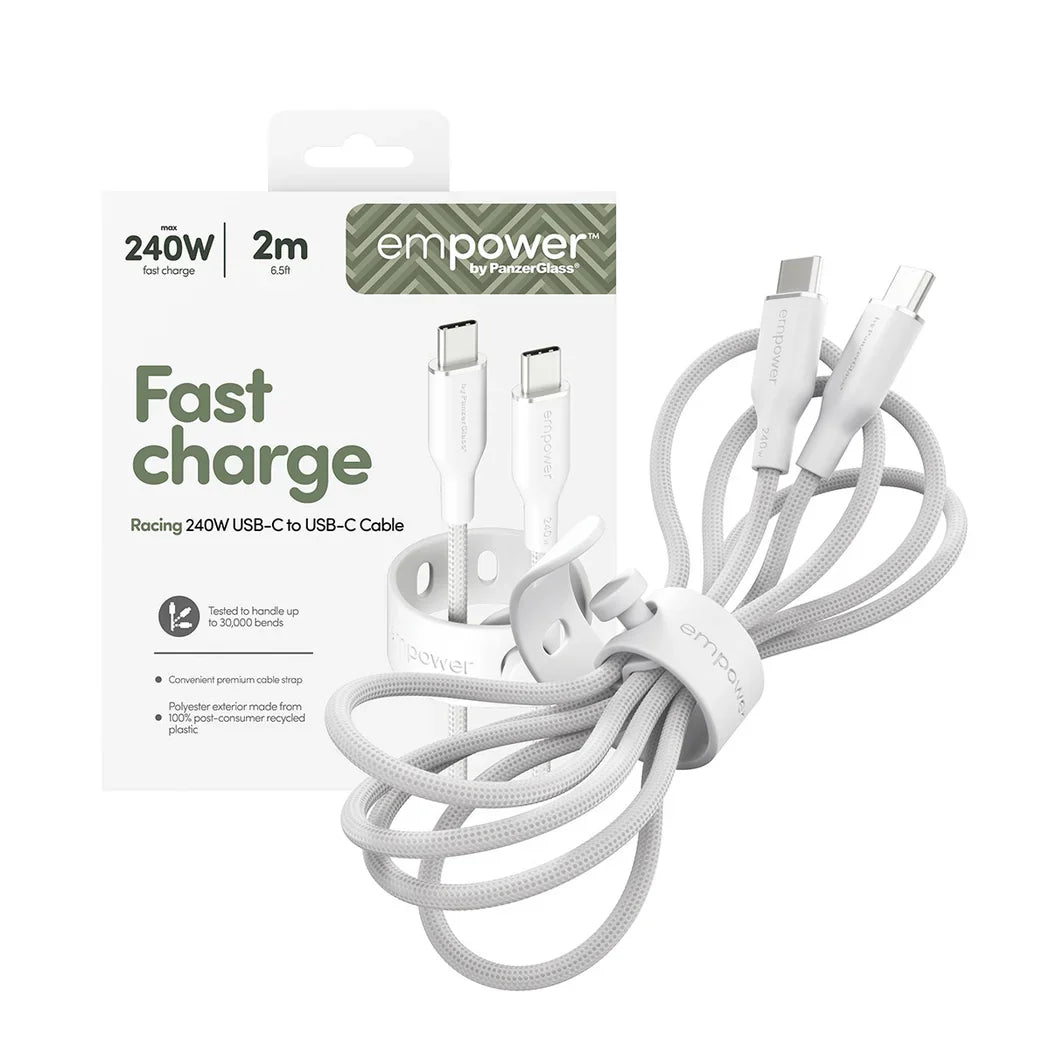 EmPower Racing by PanzerGlass - kabel USB-C USB-C 240W 2m biały