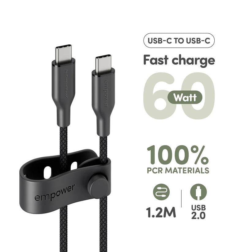 EmPower Racing by PanzerGlass - kabel USB-C USB-C 60W 1,2m czarny