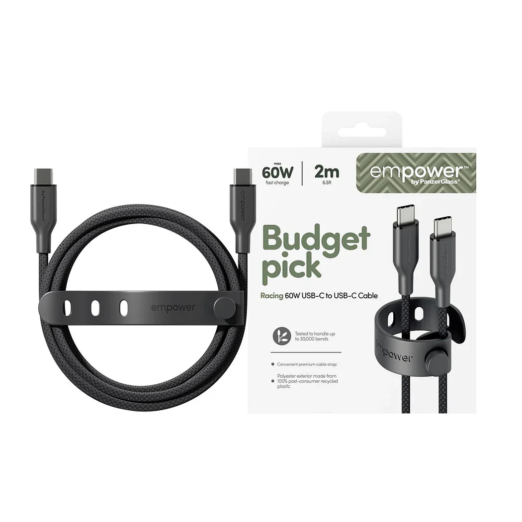 EmPower Racing by PanzerGlass - kabel USB-C USB-C 60W 2m czarny