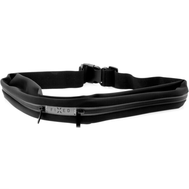 Fixed Sportbelt Duo - Uniwersalny pas sportowy dla biegaczy czarny
