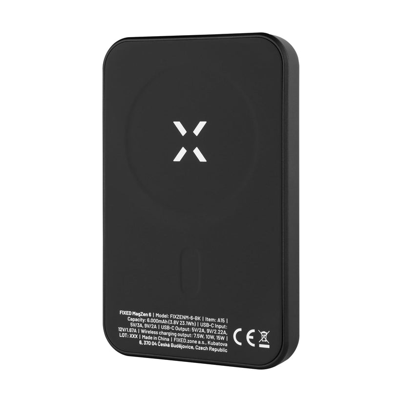 FIXED MagZen - powerbank z MagSafe 1X USB-C PD 20W 6000 mAh czarny