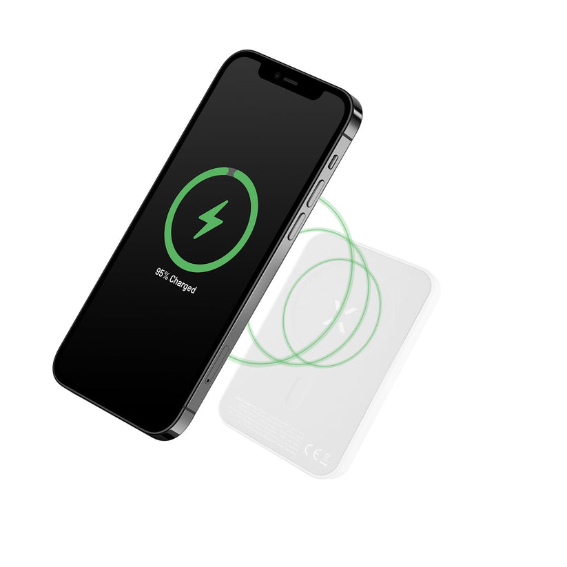 FIXED MagZen - powerbank z MagSafe 1X USB-C PD 20W 6000 mAh biały