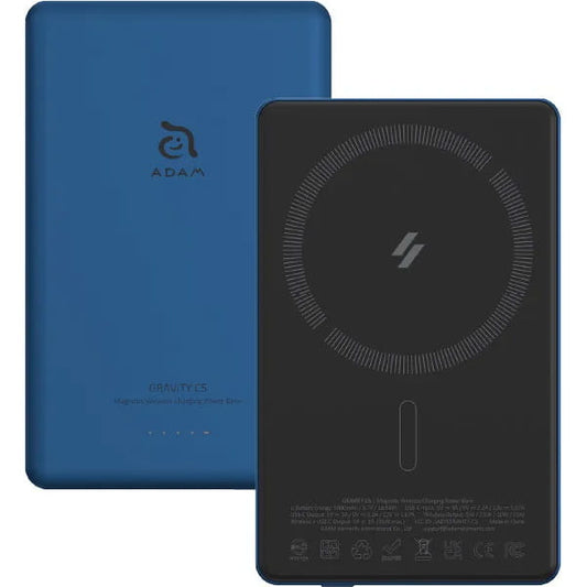 Adam Elements Gravity C5 - magnetyczny powerbank bezprzewodowy 5000 mAh niebieski