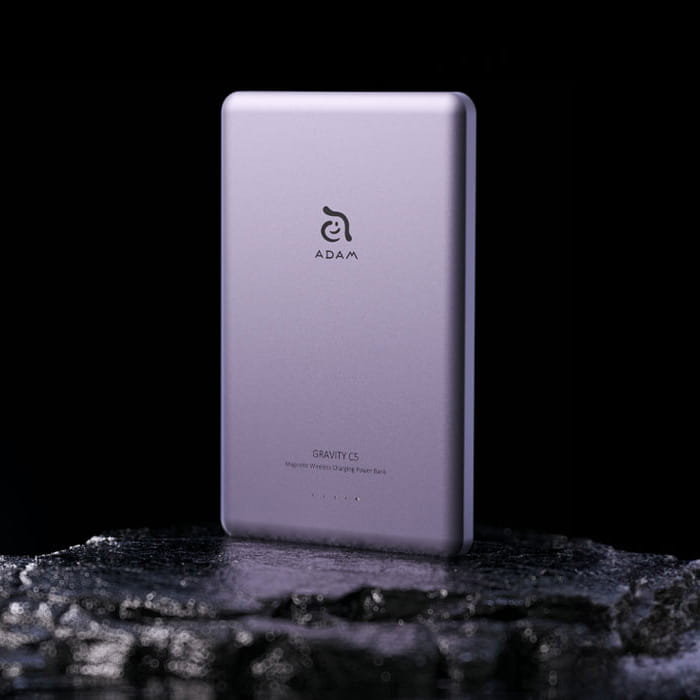 Adam Elements Gravity C5 - magnetyczny powerbank bezprzewodowy 5000 mAh fioletowy