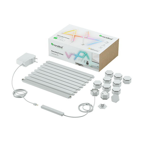 Zestaw 9 paneli świetlnych Nanoleaf Lines Starter Kit - listwy świetlne (9 sztuk, 1 kontroler)
