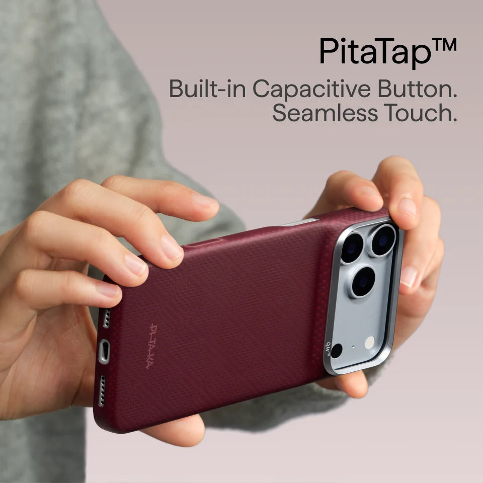 Pitaka Edge Case - etui MagSafe do iPhone 18 Pro / 17 Pro burgundowy