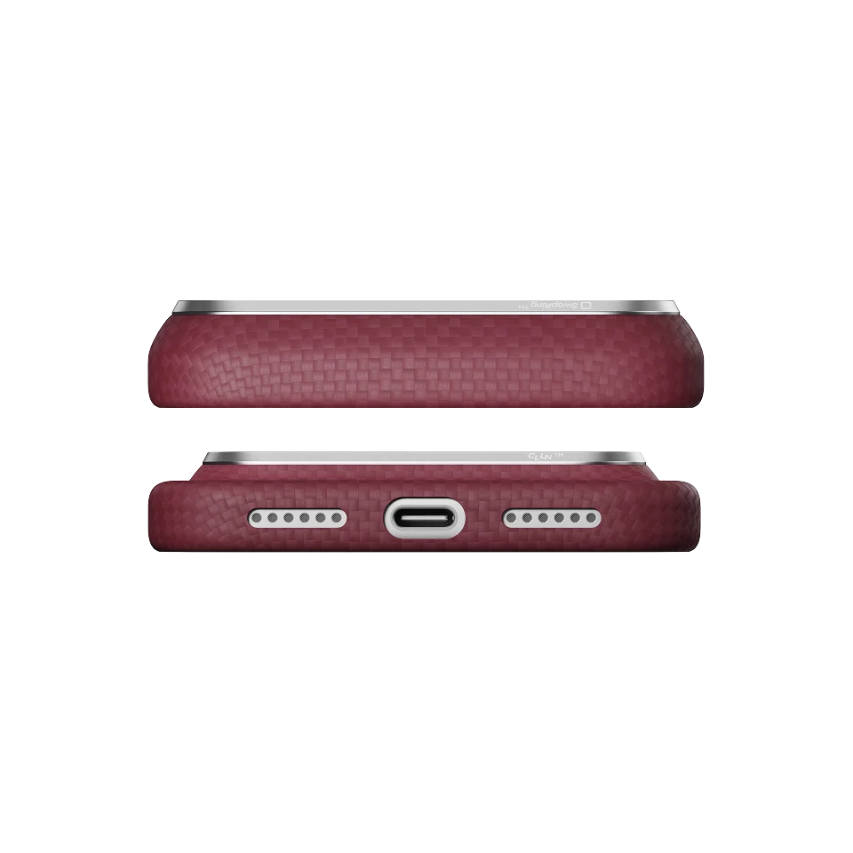 Pitaka Edge Case - etui MagSafe do iPhone 18 Pro / 17 Pro burgundowy