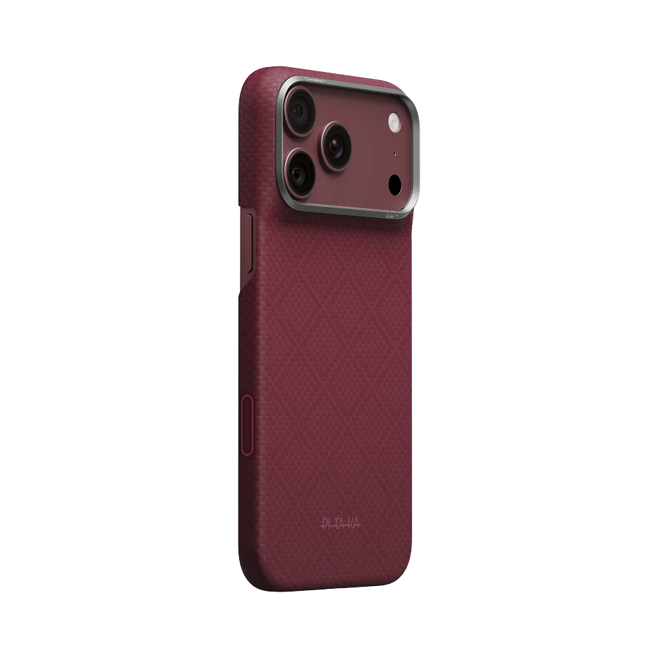 Pitaka Edge Case - etui MagSafe do iPhone 18 Pro Max / 17 Pro Max burgundowy
