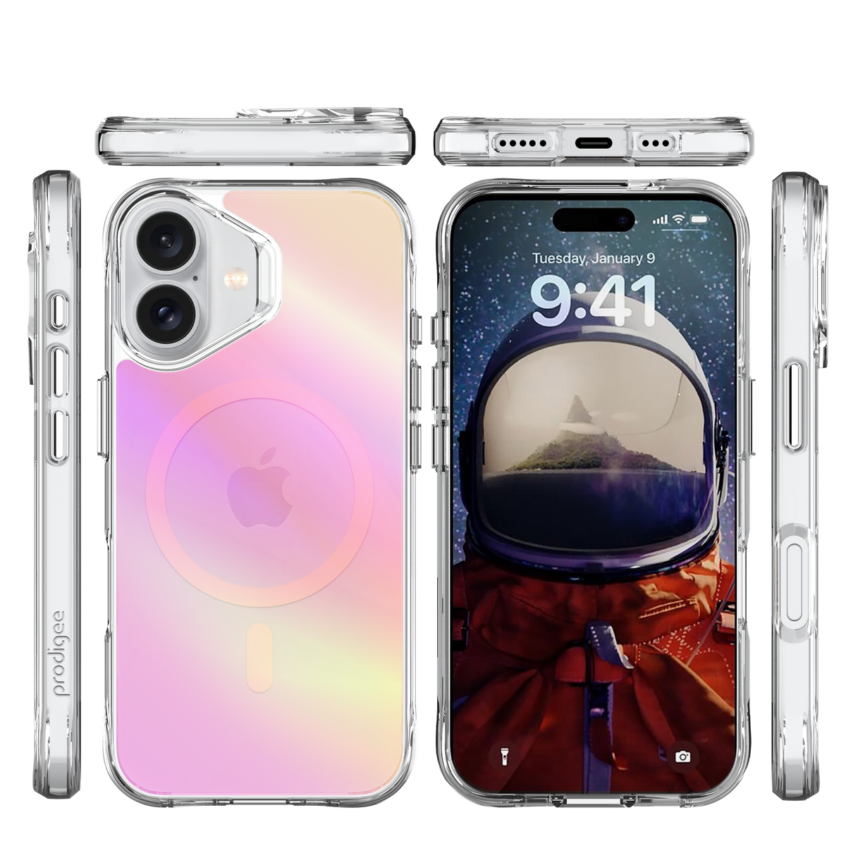 Prodigee Glow - etui z Magsafe do iPhone 17 iridescent
