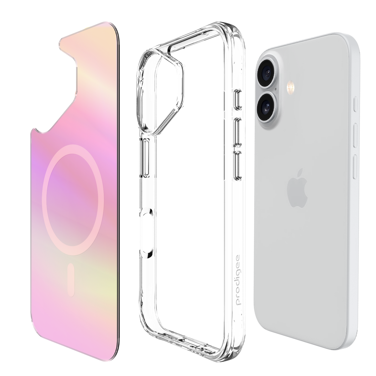 Prodigee Glow - etui z Magsafe do iPhone 17 iridescent