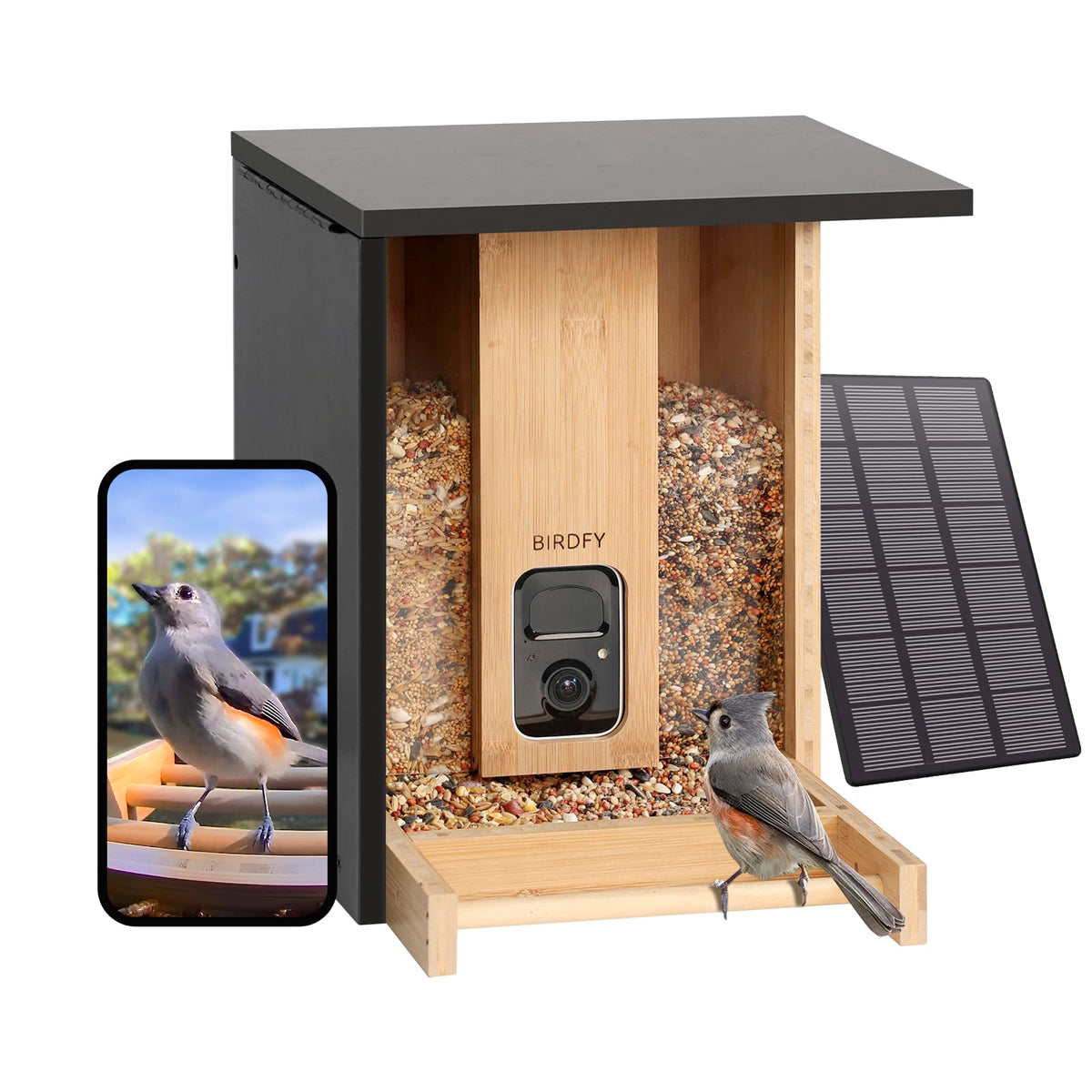 Birdfy Feeder Bamboo – stylowy, ekologiczny karmnik z kamerą i AI