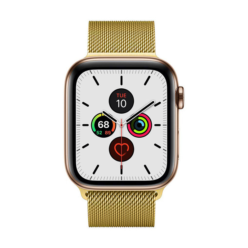 Crong Milano Steel - Pasek ze stali nierdzewnej Apple Watch 44 45 46 49 mm złoty