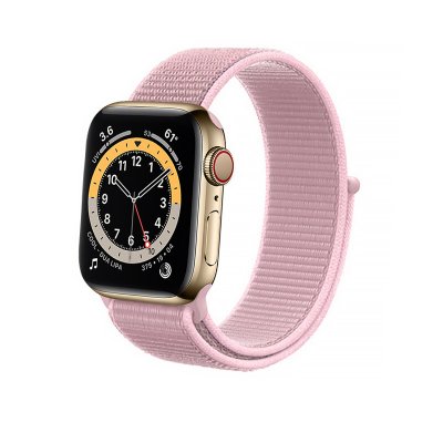 Crong Nylon - Pasek sportowy do Apple Watch 38 40 41mm Powder Pink
