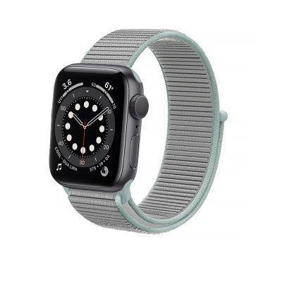 Crong Nylon - Pasek sportowy do Apple Watch 38 40 41mm Pastel Grey