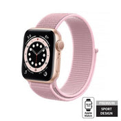 Crong Nylon - Pasek sportowy do Apple Watch 38 40 41mm Powder Pink