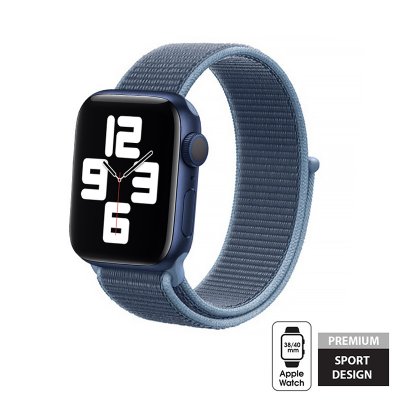 Crong Nylon - Pasek sportowy do Apple Watch 38 40 41mm Ocean Blue