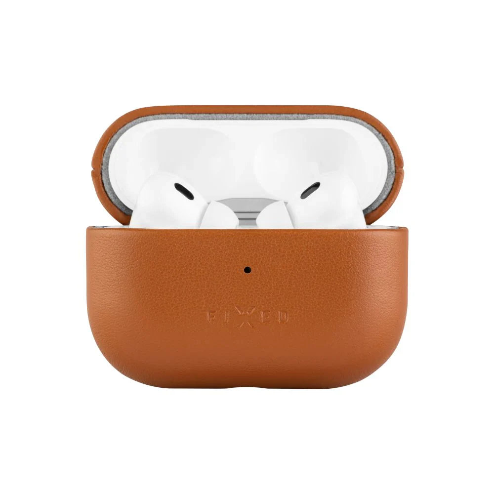 FIXED PodsLeather with MagSafe - etui kompatybilne z MagSafe do AirPods Pro 2 Pro 2 USB-C brązowe